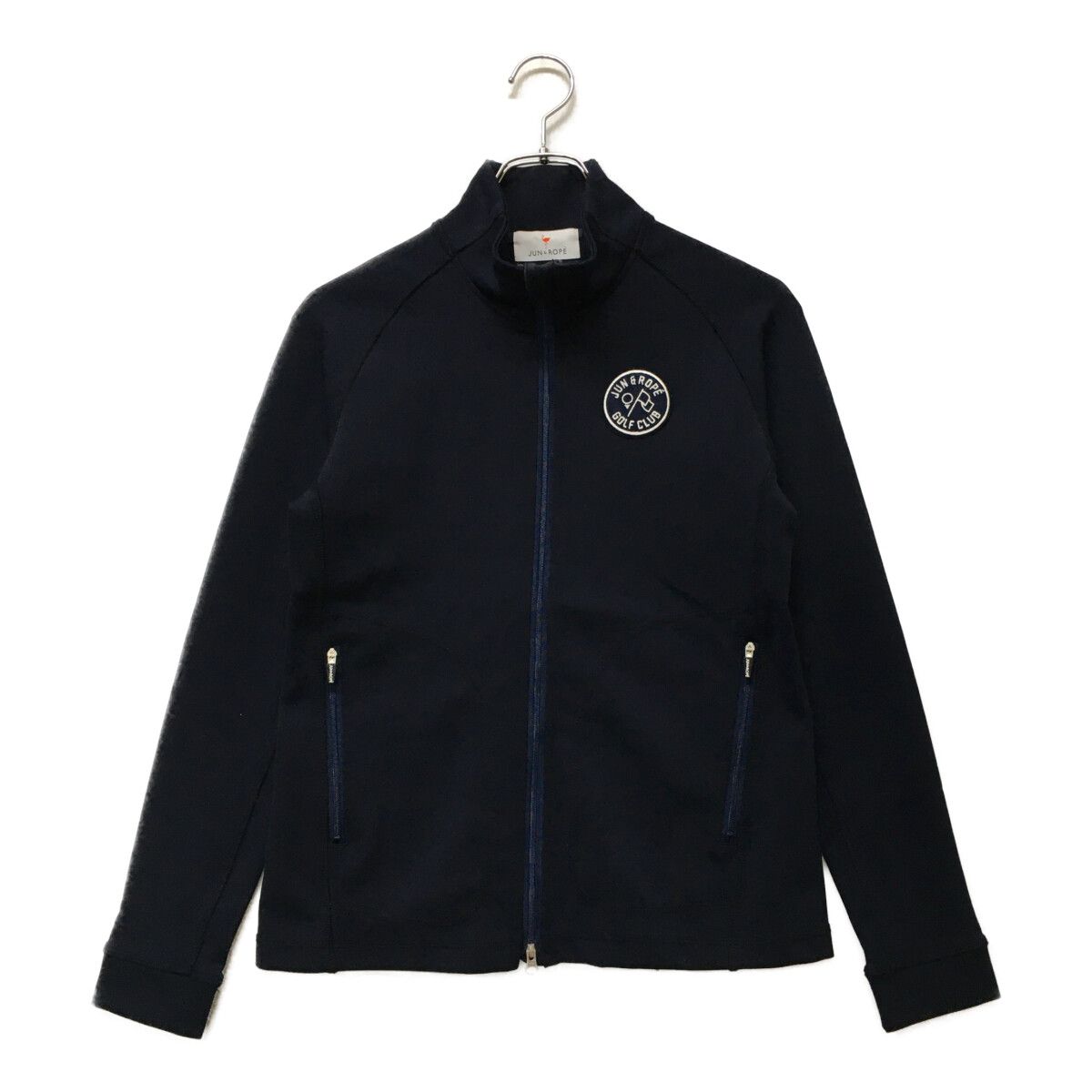JUN&amp;ROPE’ - coco 中古 ジュン＆ロペ JUN&amp;ROPE レディース フルジップアウター M 紺 ネイビー ダブルジップ ストレッチ 中古 レディース ジュン＆ロペ JUN&ROPE フルジップアウター M