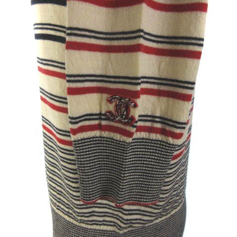 シャネル サマーニット セーター ココマーク Vネック 5分袖 38