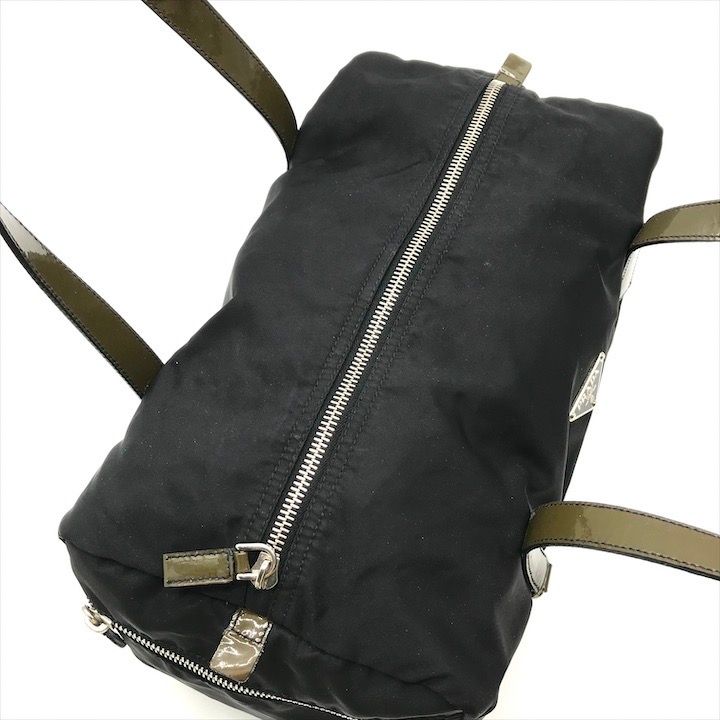 良品 PRADA プラダ 三角ロゴ プレート ナイロン トート バッグ ミニ