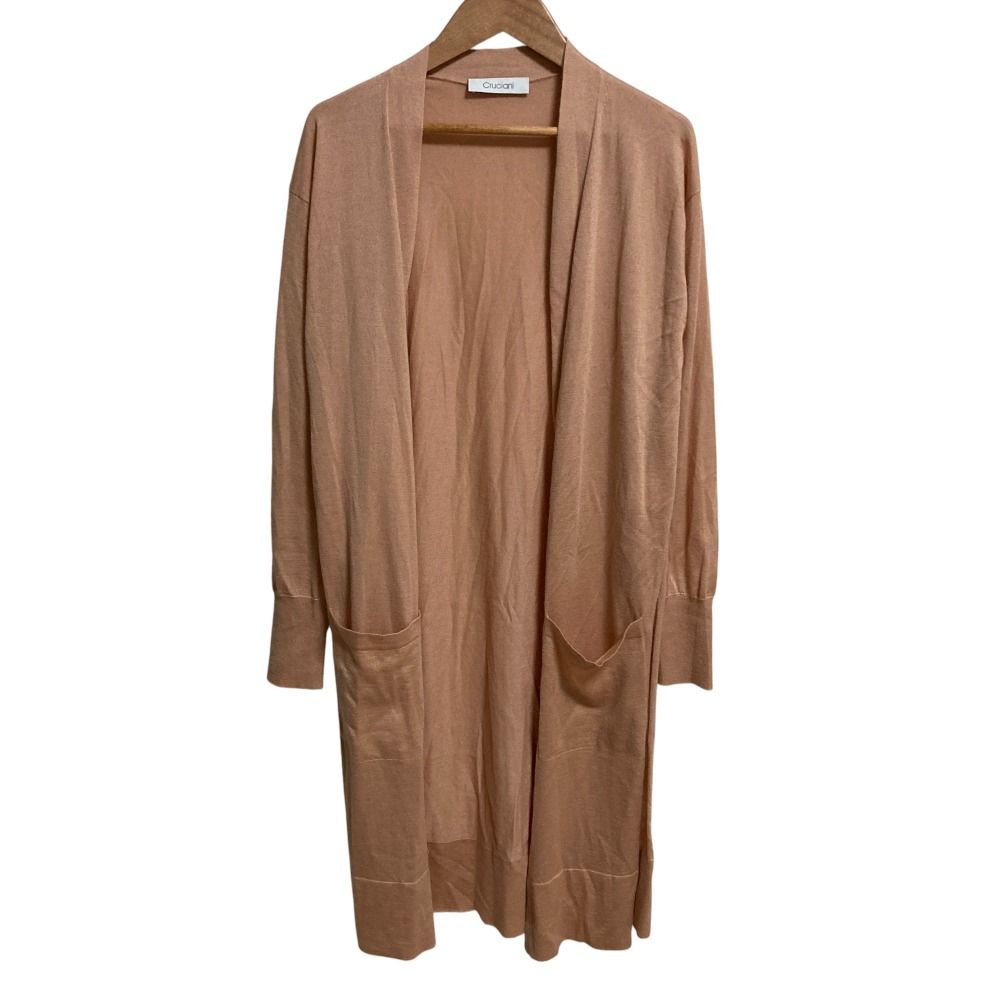 美品　Cruciani シルク100% デザインカーディガン　イタリア製 Size44 Cruciani クルチアーニ カシミヤ100% カーディガン