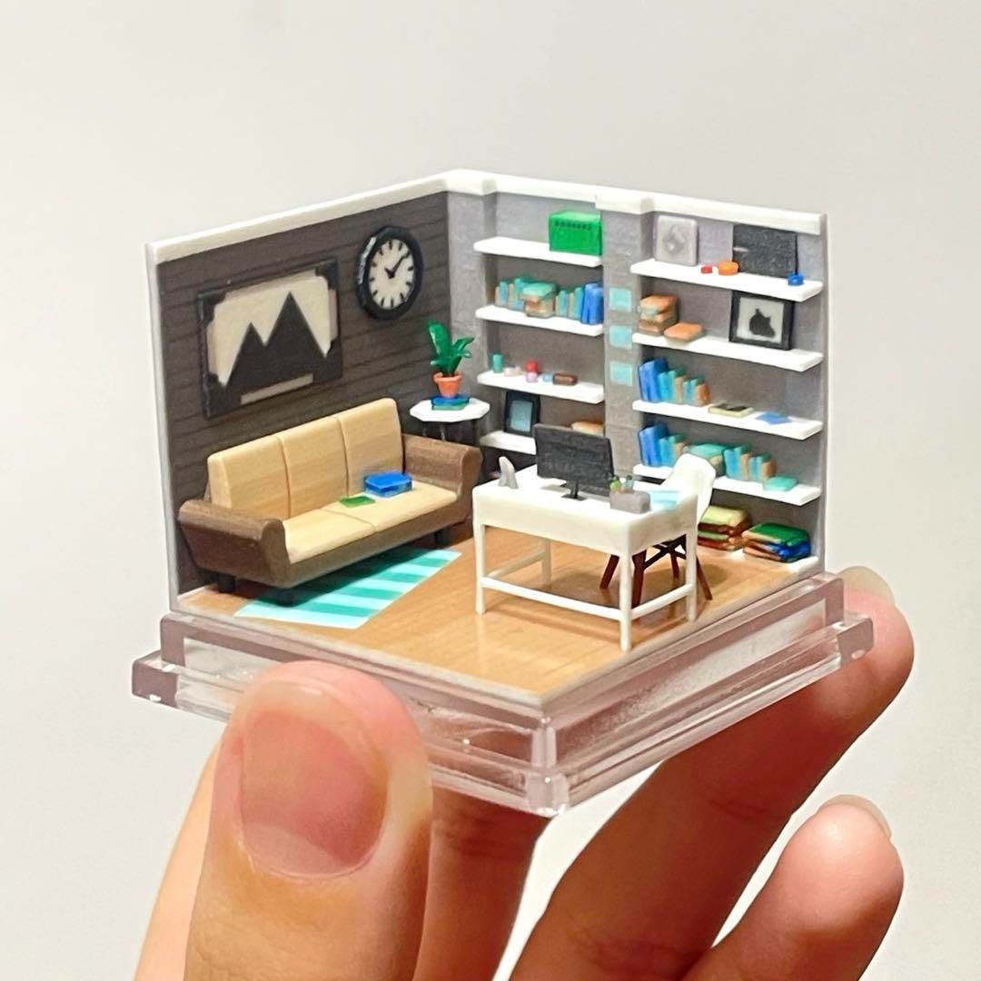 ミニチュア ドールハウス 住宅模型 1/80 1/64 フィギュアに