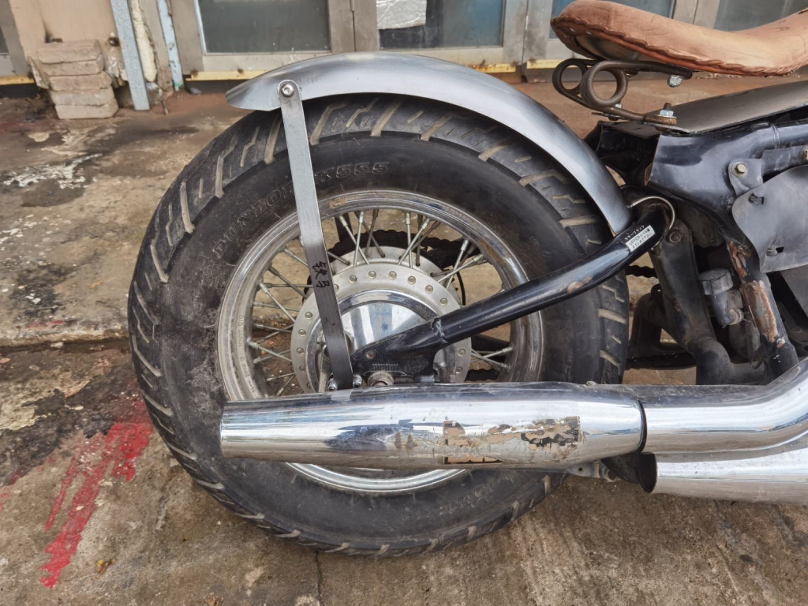 品 RF-ST1 リアフェンダー ホンダ スティード HONDA STEED 400-600用 ボルトオン タンク製作工房 BRIGHTFACE_UK