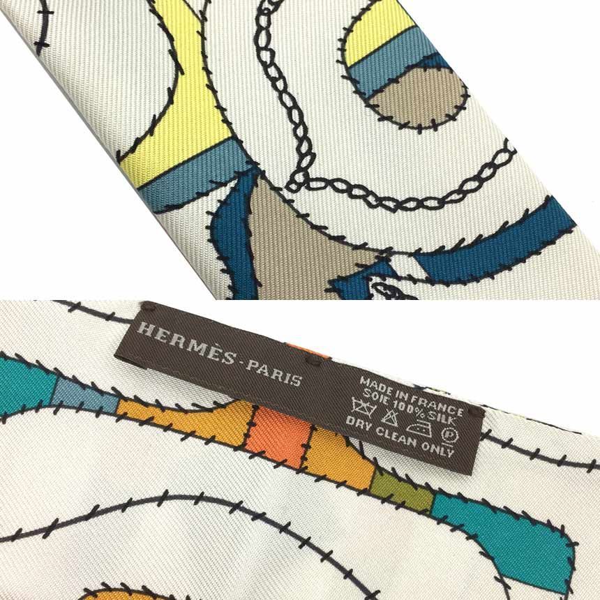 HERMES エルメス ツイリー タイスカーフ Twilly Scarf シルク 美品