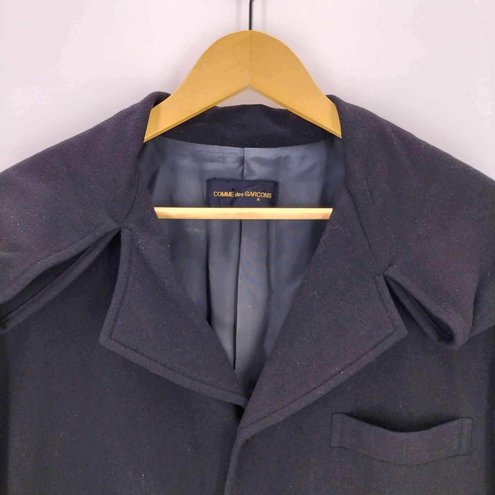 80s ウールコート コムデギャルソン COMME des GARCONS 80S ビッグカラーウールコート
