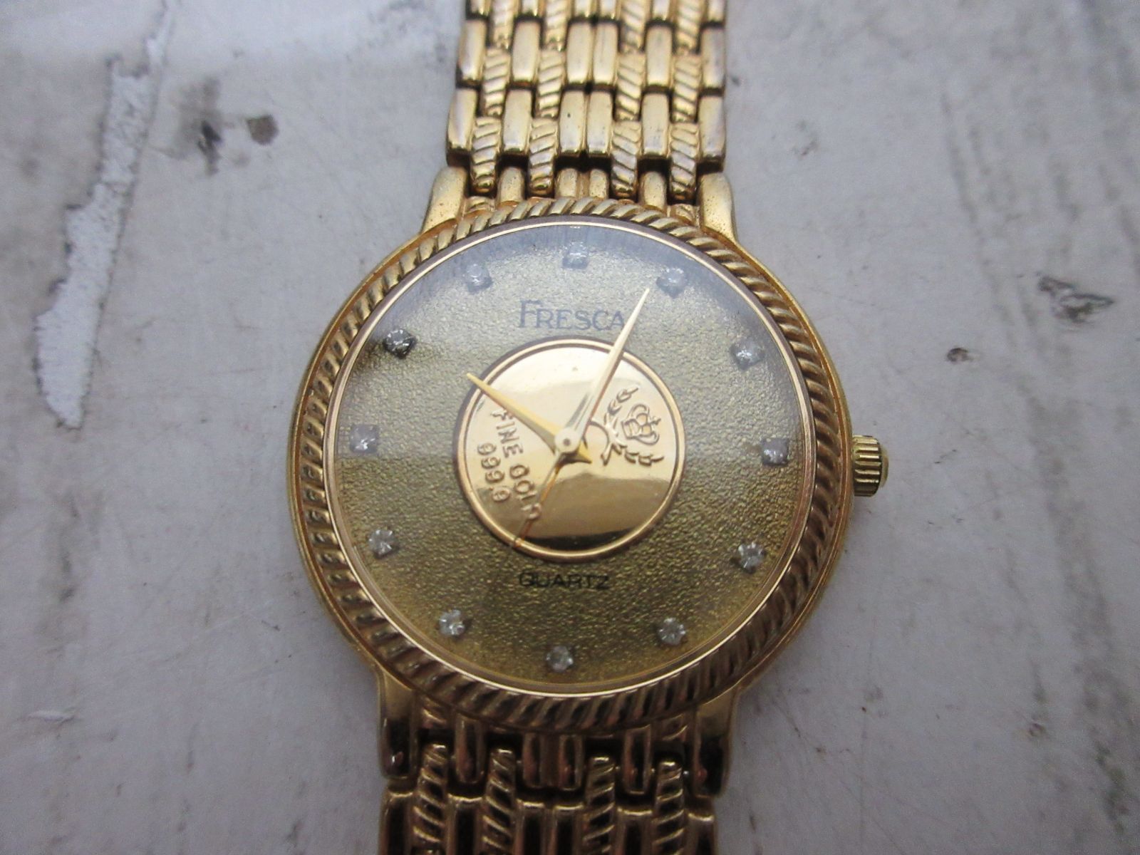 YH-4299】中古稼働品 FRESCA フレスカ FINE GOLD 999.9 GOLDFILLED 