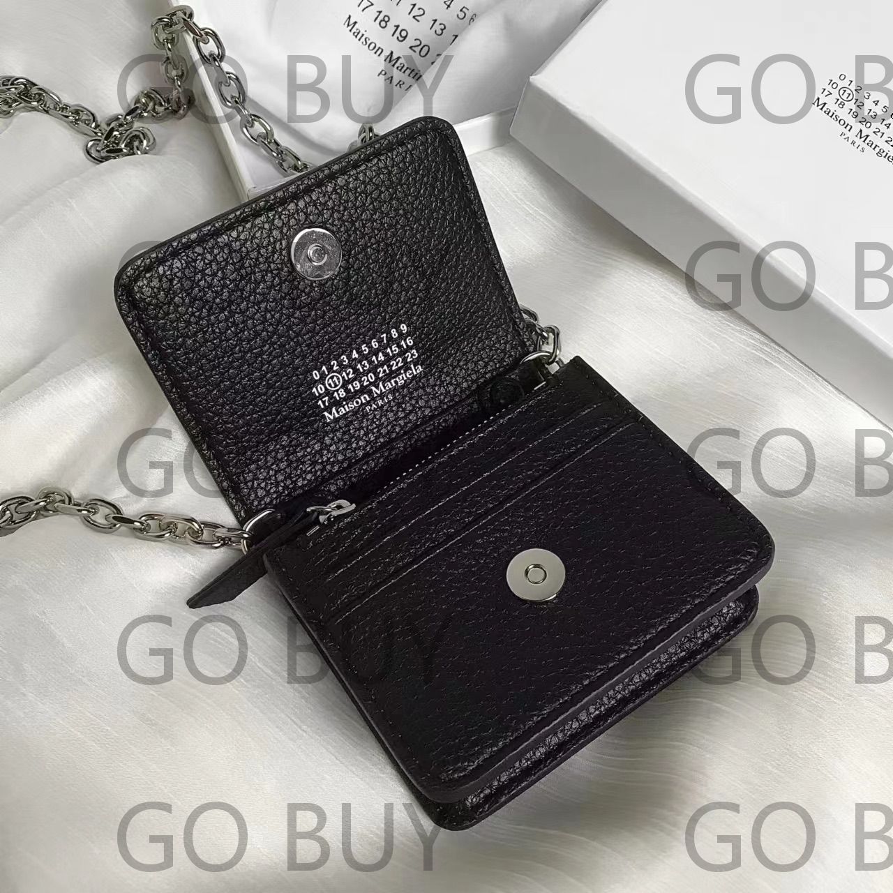 美品 Maison Margiela メゾンマルジェラ ショルダー ミニ財布 ブラック 