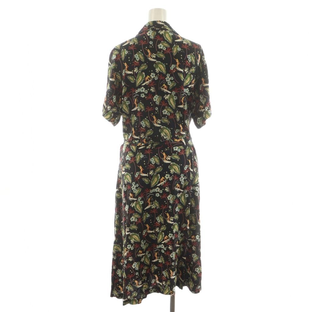 アーペーセー A.P.C. シャツワンピース 半袖 ひざ丈 アロハ柄 花