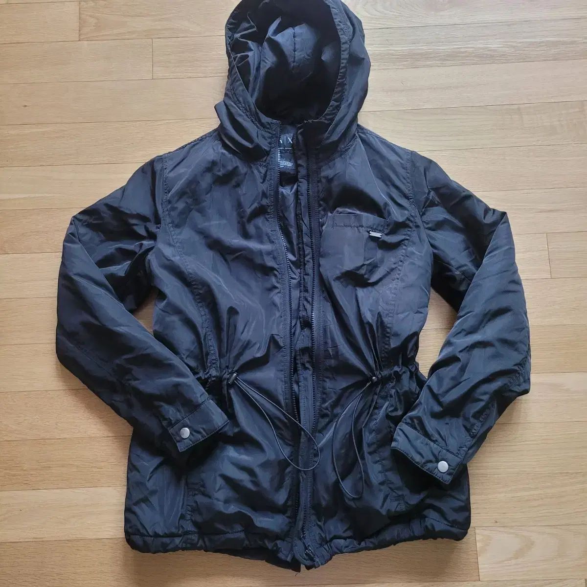 ARMANI アルマーニ ARMANI EXCHANGE アルマーニ エクスチェンジ 黒 フード ウィンドブレーカー ジャケット
