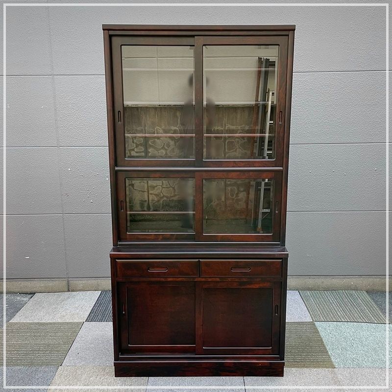 ペニーワイズ⭐︎木製ガラス扉キャビネット⭐︎パイン無垢材 ザ