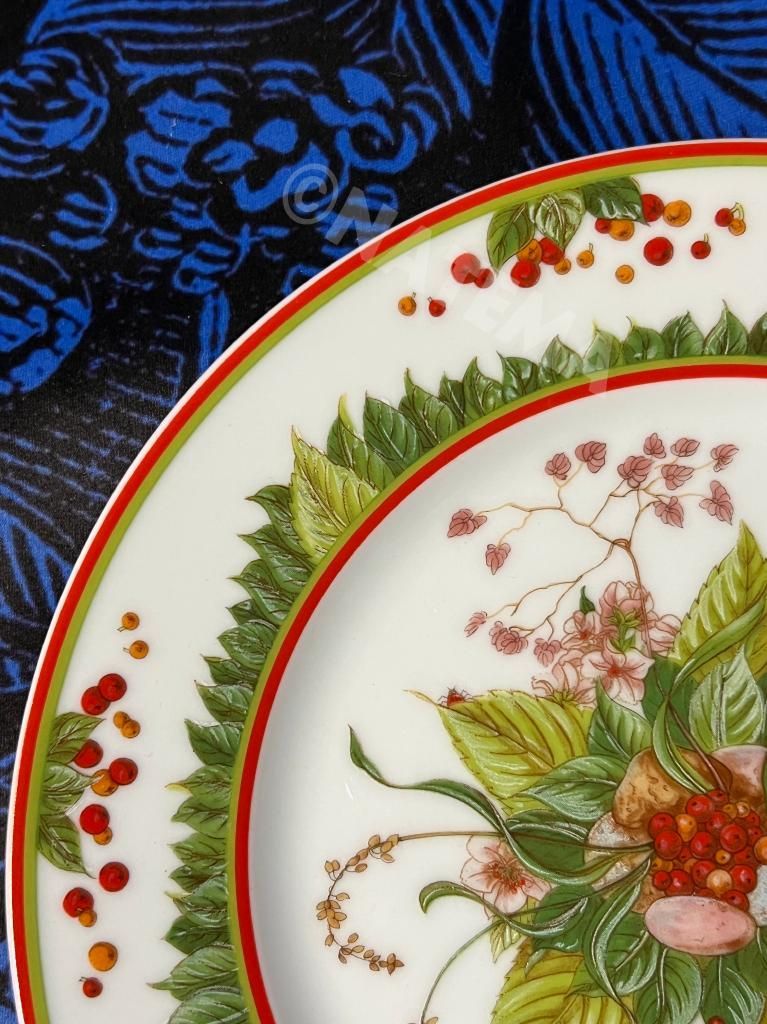 HERMES エルメスピタゴラスの庭 プレート 約22.5cm 美品 HERMES エルメス ピタゴラスの庭 皿 デザートプレート 箱付