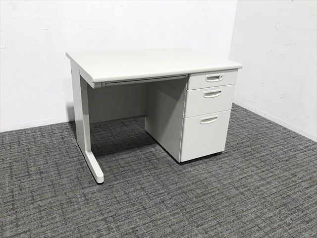 片袖デスク ED オフィスデスク ライオン事務器 ライトグレー