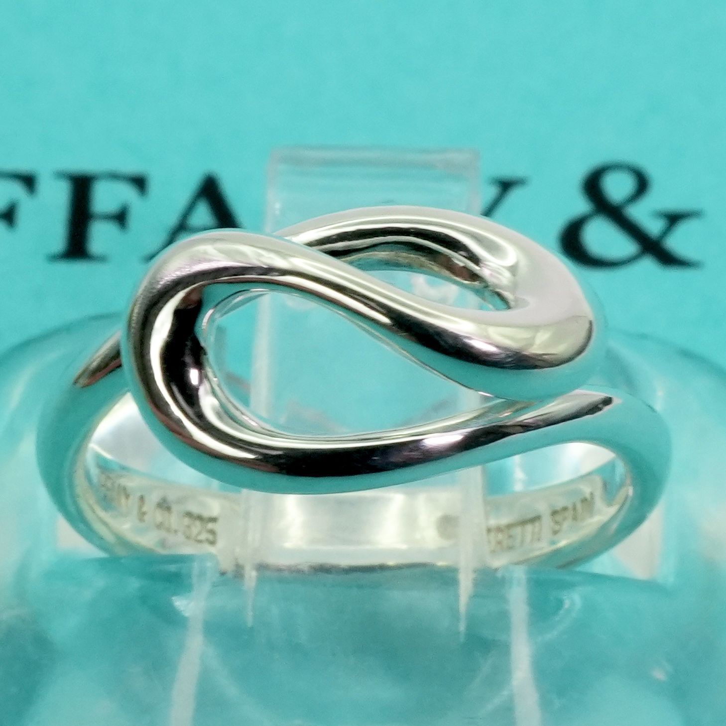 極美品6号 ティファニー オープンウェーブ シルバー リング/24-5708S