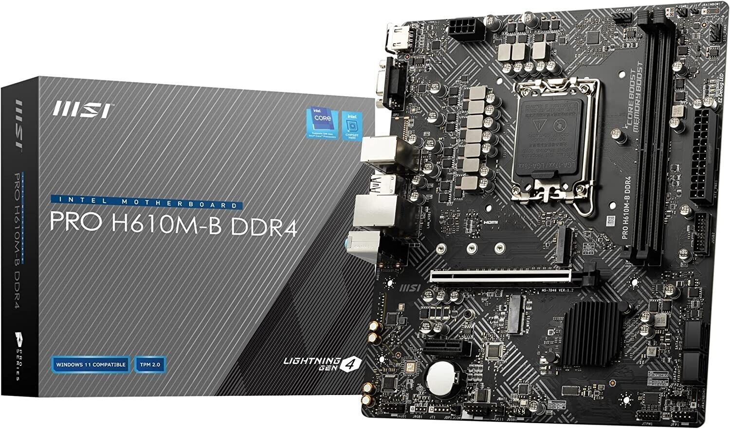 MSI Pro H610M-B DDR4 インテル LGA 1700 mATX マザーボード