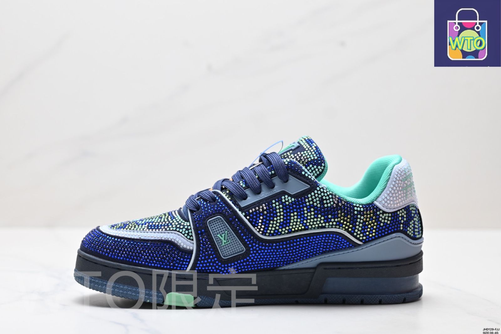  LV ルイヴィトン Louis Vuitton Trainer Sneaker Low レジャースポーツカルチャーユニセックススケートシューズ WTO輸入1 スニーカー 靴