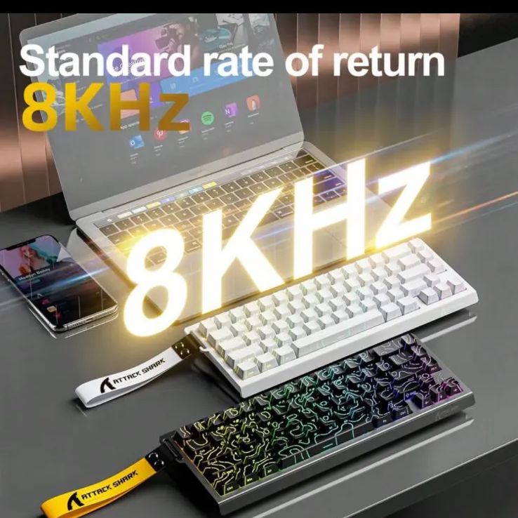 アタックシャークx68he X68 HE Magnetic Keyboard: 0.01mm RT Accuracy, 8000Hz