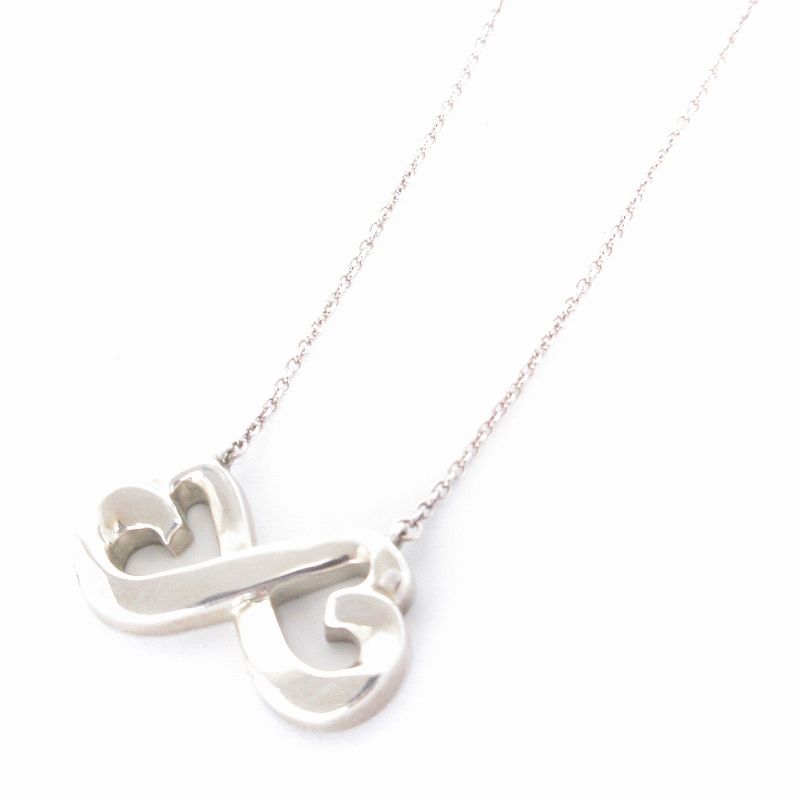 【極美品】Tiffany ティファニー ダブルラビングハート ネックレス 925 Tiffany ティファニー ダブルラビング ハート シルバー925