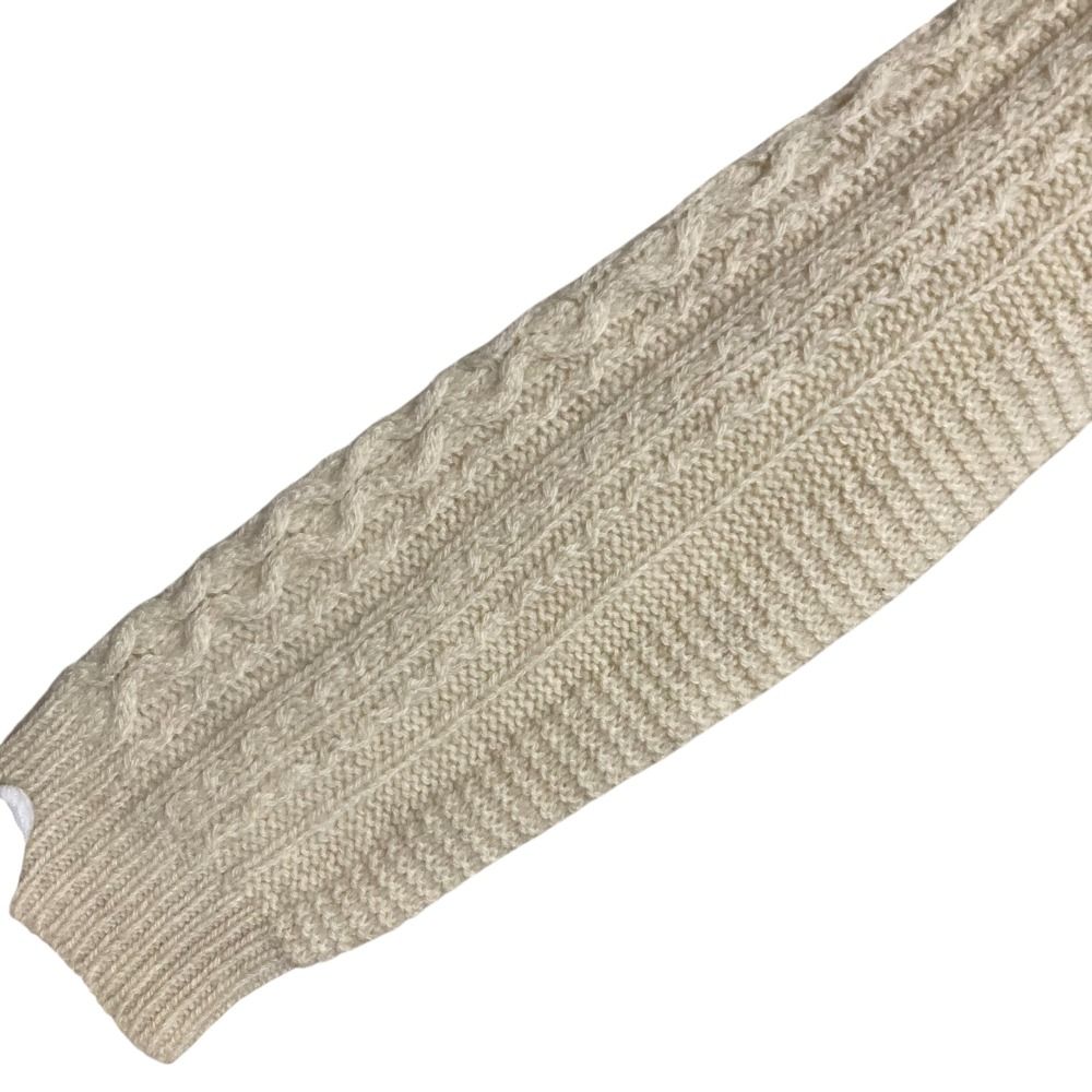 【美品/22年製】マーガレットハウエル ニット Lサイズ 日本製 ベージュ 美品 MARGARET HOWELL マーガレットハウエル 長袖 ケーブル
