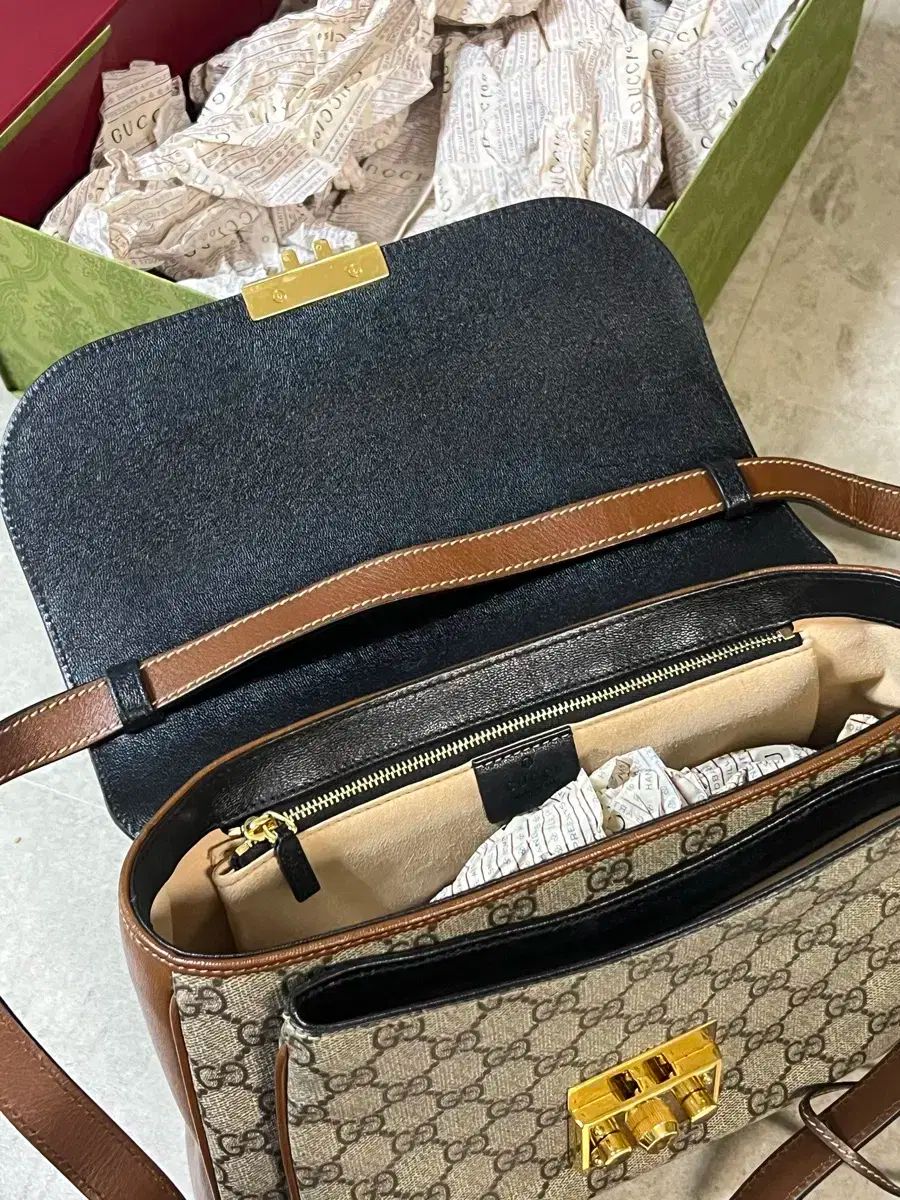 GUCCI グッチ Supreme シュプリーム パドロック クロス ショルダーバッグ