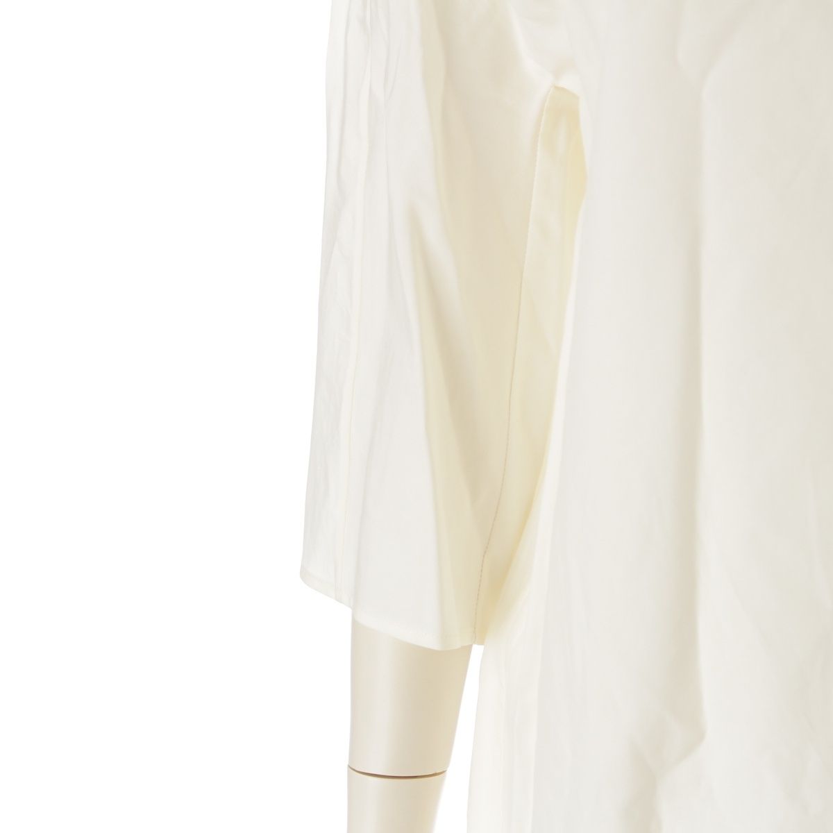 エルメス 18年 コットン ボートネック 長袖 ワンピース ホワイト 38  