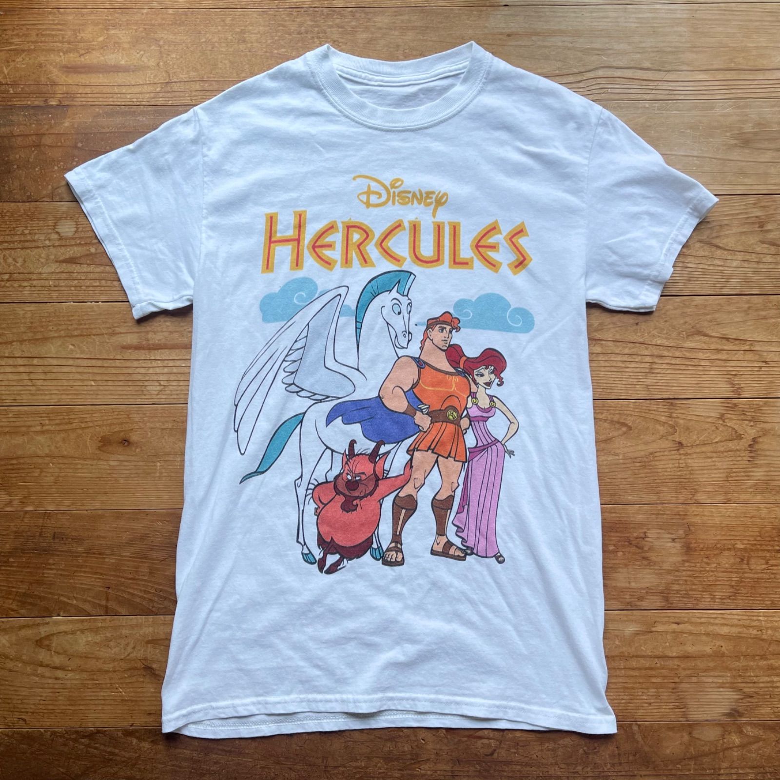 00's Disney HERCULES Tシャツ 古着 ディズニー ヘラクレス ホワイト