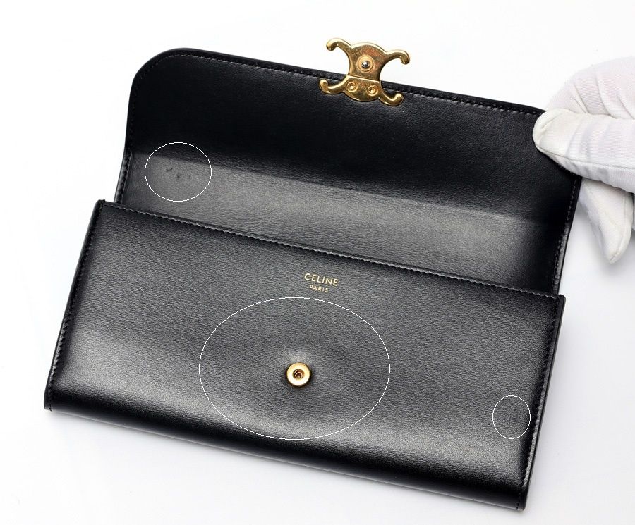 セリーヌ / CELINE ラージ フラップ ウォレット トリオンフ 10E313DPV  