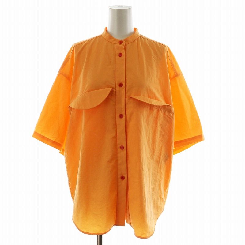 経堂) ナゴンスタンス nagonstans 23AW puff t-shirt パフ Tシャツ オレンジ 470GA880-1550 サイズM サンプル品 特価 二子玉) nagonstans ナゴンスタンス 23AW完売 クロップドハーフ