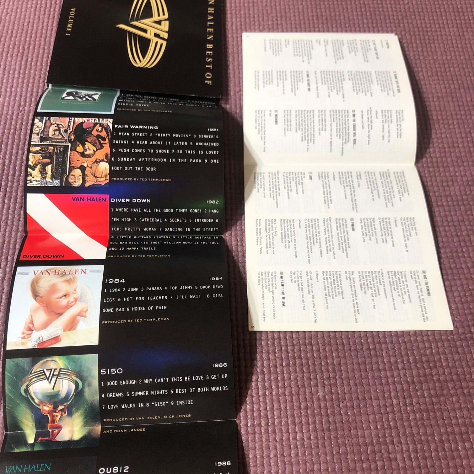 VAN HALEN BEST OF VOLUME 1 🌐 『グレイテスト・ヒッツ』ヴァン