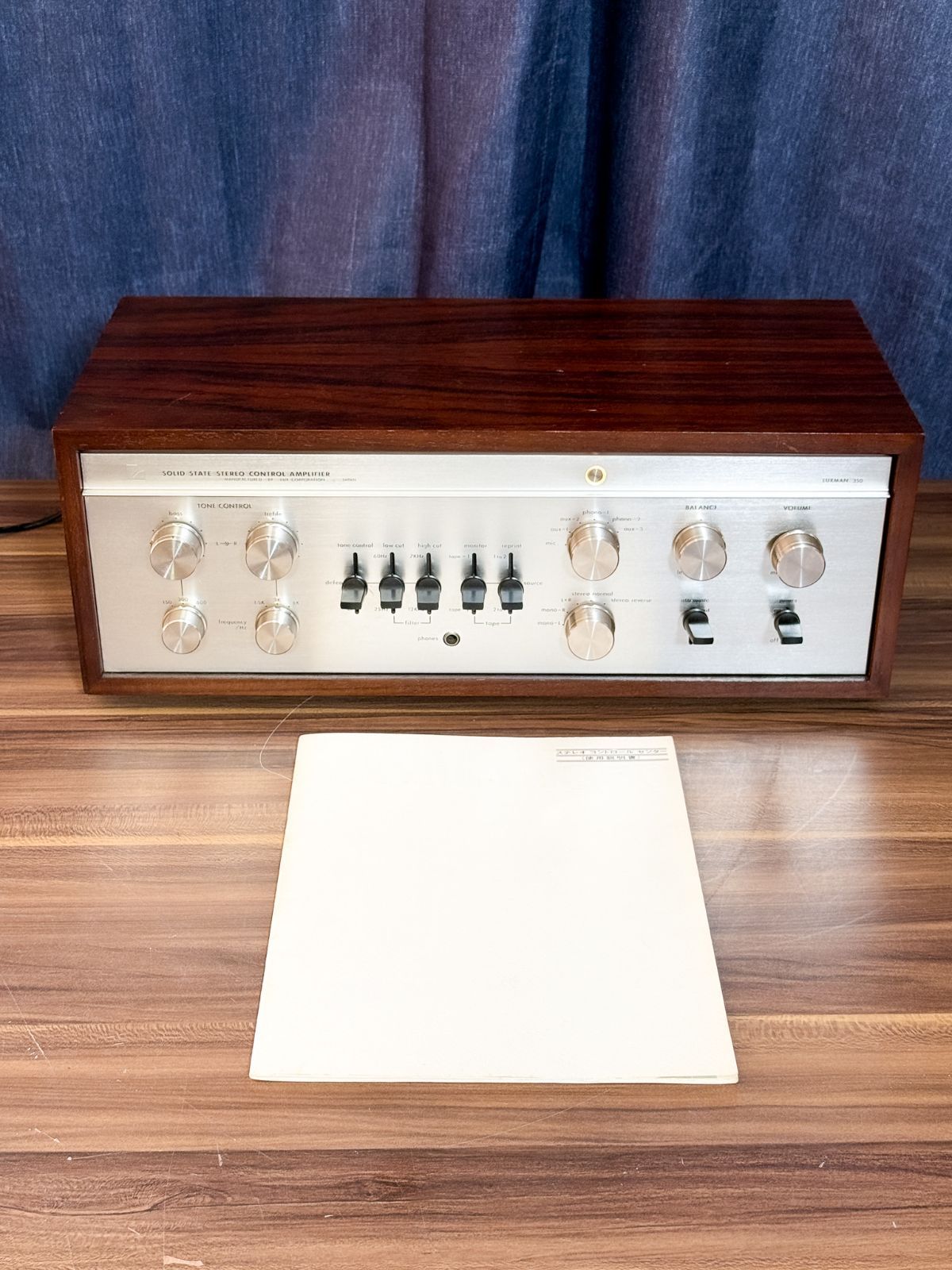 LUXMAN ラックスマン CL-350 コントロールアンプ 木製ケース 取説付 動作 済み