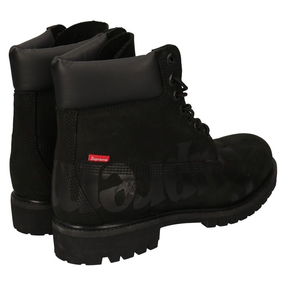 SUPREME (シュプリーム) 20AW×Timberland BIG LOGO 6-INCH PREMIUM BOOT×ティンバーランド  ビッグロゴプレミアム レースアップブーツ ASMSQ A5359 ブラック