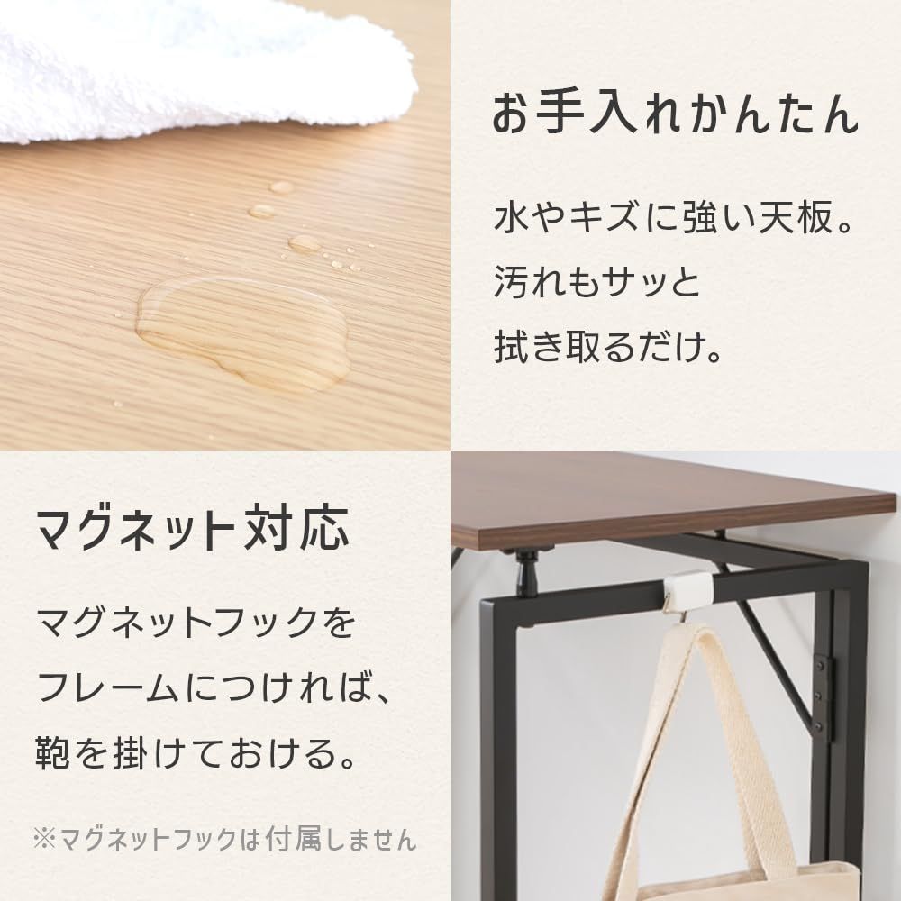 人気商品ブラウン コンパクト パソコンデスク 折りたたみ デスク 折りたたみデスク 学習デスク 机 フォールディングデスク アイリスプラザ
