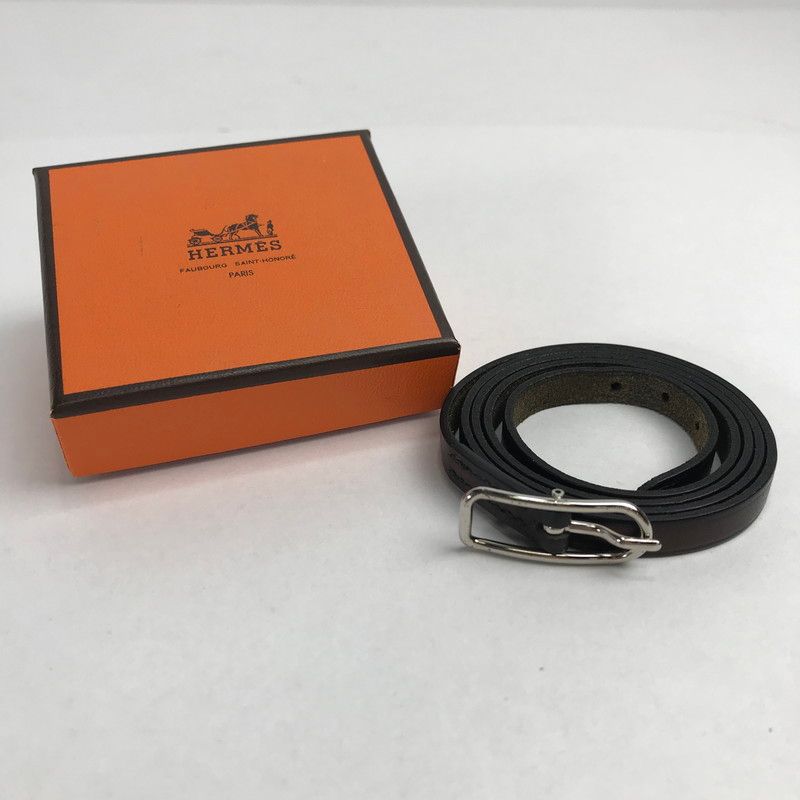 HERMES エルメス レザー ブレスレット シルバー金具 183-250513-mh-12-fuz