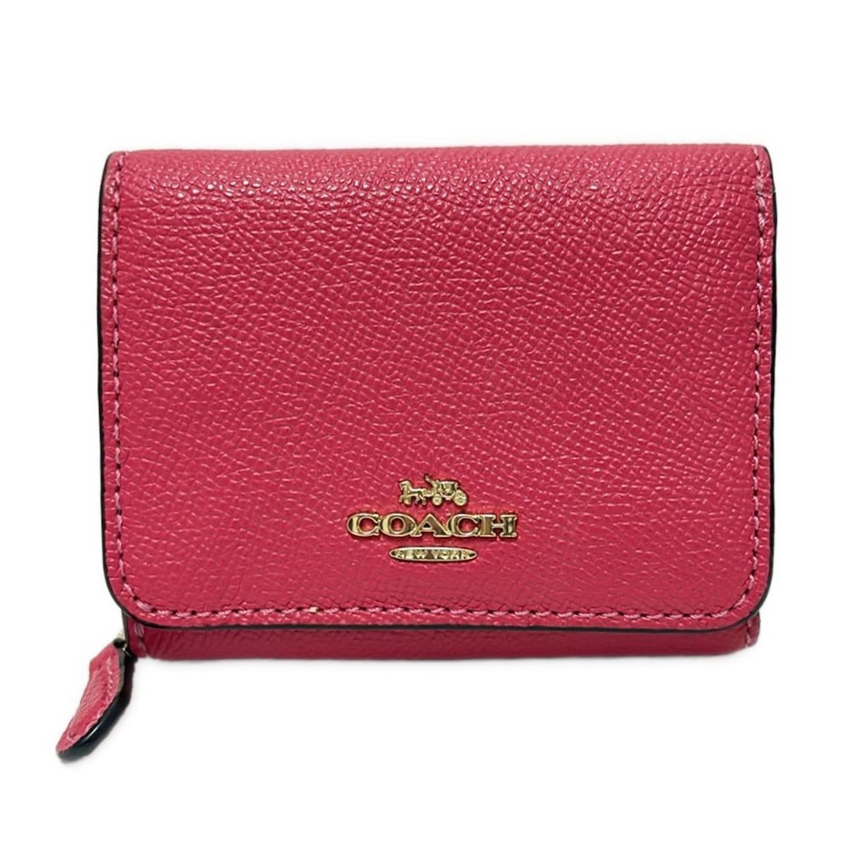 COACH(コーチ) 3つ折り財布 - ピンク レザー - メルカリ