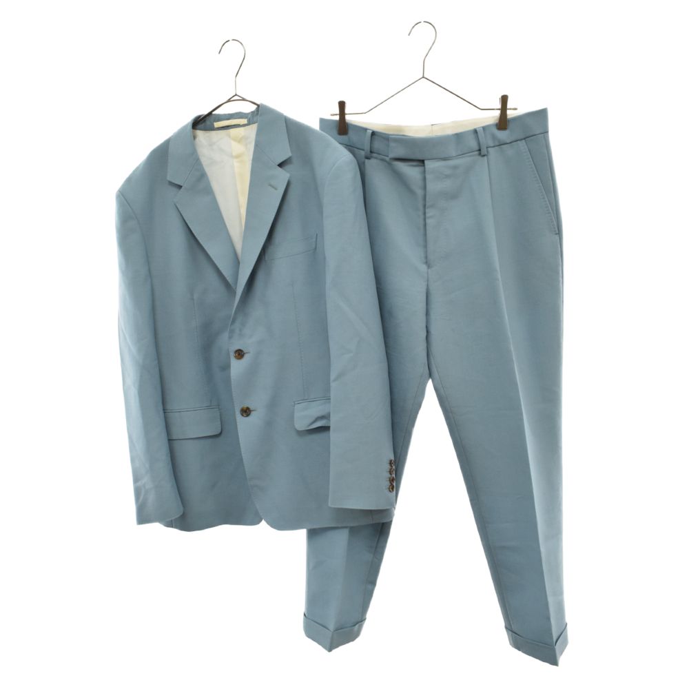 WACKO MARIA (ワコマリア) 22SS DORMEUIL SINGLE BREASTED JACKET (TYPE-1) / PLEATED  TROUSERS (TYPE-2) テーラードジャケット スラックスパンツ セットアップ ブルー