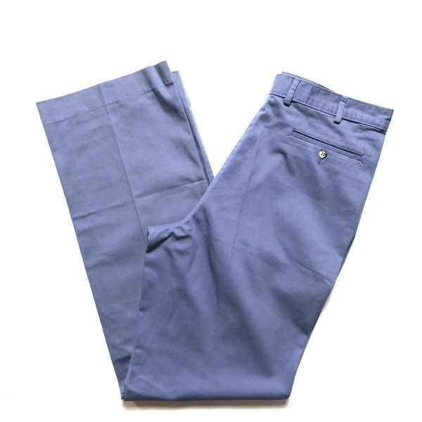 80 s 90 s L.L.BEAN LLビーン ノータック コットンパンツ 36 ブルー系 90年代 旧タグ オールド カラーパンツ チノパン アメリカ古着 ビンテージ ヴィンテージ