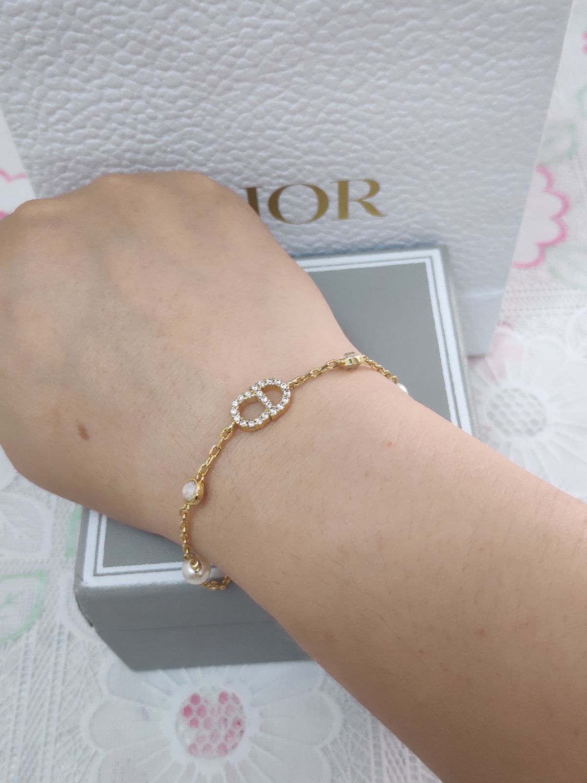 【大人可愛い♪】◆Dior◆ Clair D Lune ブレスレット Christian Dior - Dior Clair D Lune ブレスレットの通販 by