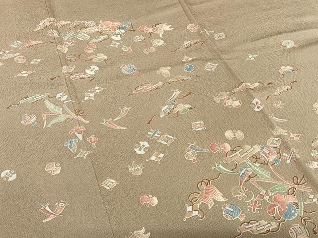 平和屋着物●十日町老舗ブランド 吉澤友禅 吾妻徳穂 訪問着 雲重ね籬草花文 暈し染め 金彩 鬼しぼ縮緬 やまと誂製 正絹 逸品 CAAZ3971yc 平和屋着物○十日町老舗ブランド 吉澤友禅 吾妻徳穂 訪問着 宝尽くし文