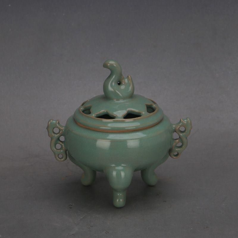 中国 汝窯 青磁 香炉 陶器 陶芸 香道具 仏具 官窯 青釉 中国 汝窯 青磁 香炉 陶器 陶芸 香道具 仏具 官窯 青釉 - メルカリ