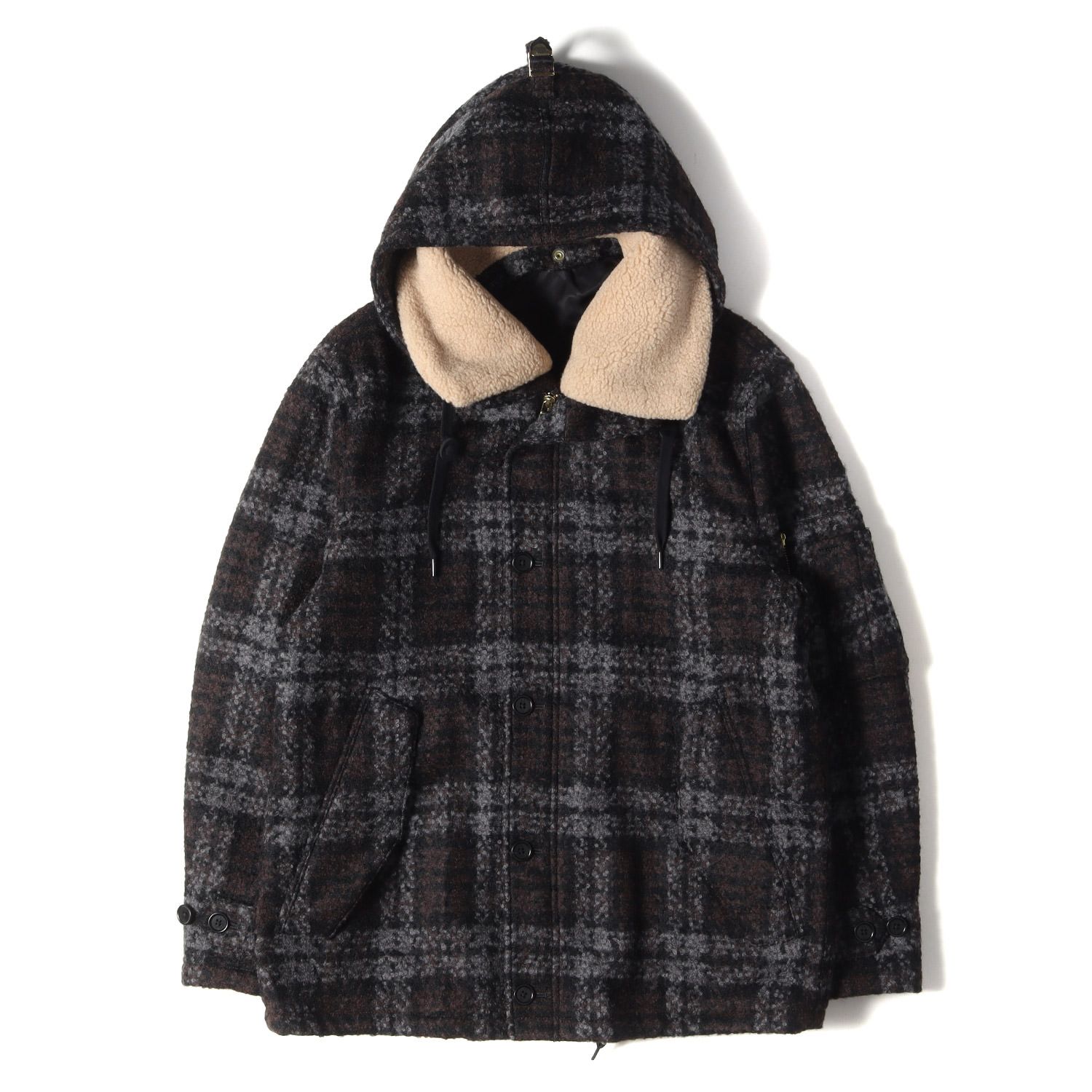 美品 PS Paul Smith ピーエスポールスミス ジャケット 襟ボア ブークレ 