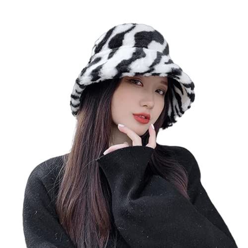 日常用 女優帽 通学 通勤 旅行用 軽量 大きいサイズ もこもこ 厚手 あったか ふわふわ ファー ハット ファッション おしゃれ 小顔効果 かわいい 縞柄 サファリハット ファー帽子 秋冬 バケットハット レディース帽子