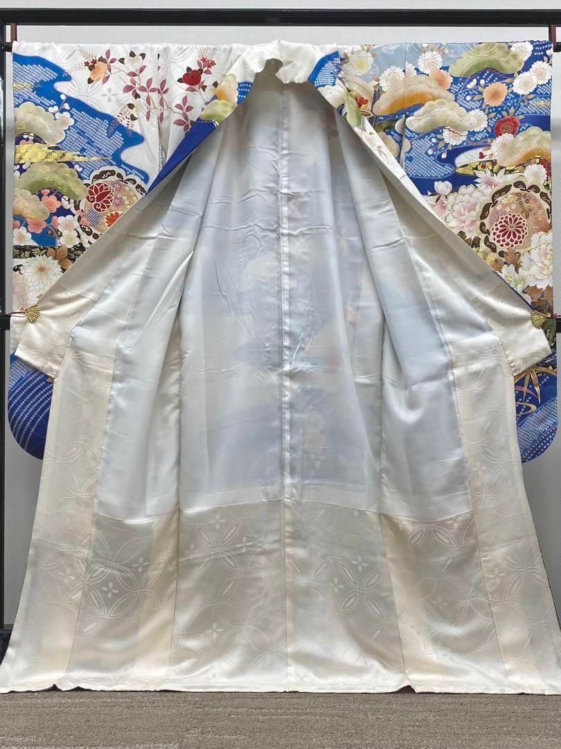 振袖 豪華 銀通し 刺繍 金駒 金彩 紋意匠 身丈170cm パールトーン加工 