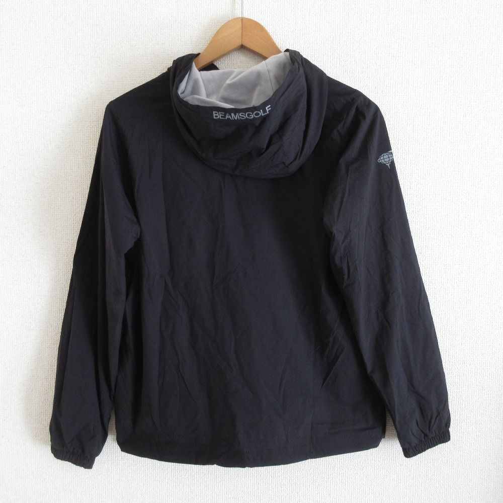 美品 22AW BEAMS Golf ビームスゴルフ パッカブル アノラックパーカー ナイロン プルオーバー フーディー ジャケット M ブラック レディース 古着 中古 美品 22AW BEAMS Golf ビームスゴルフ パッカブル アノラック