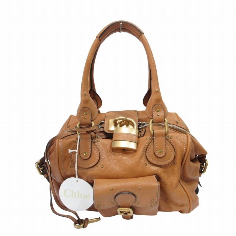 クロエ CHLOE 美品 パディントン ミニ ハンドバッグ ショルダー レザー 