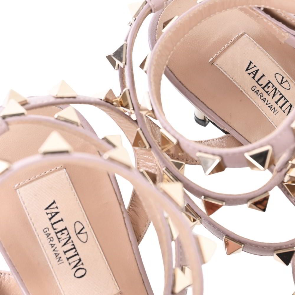 VALENTINO ロックスタッズ ストラップ ヒール パンプス 34 1/2