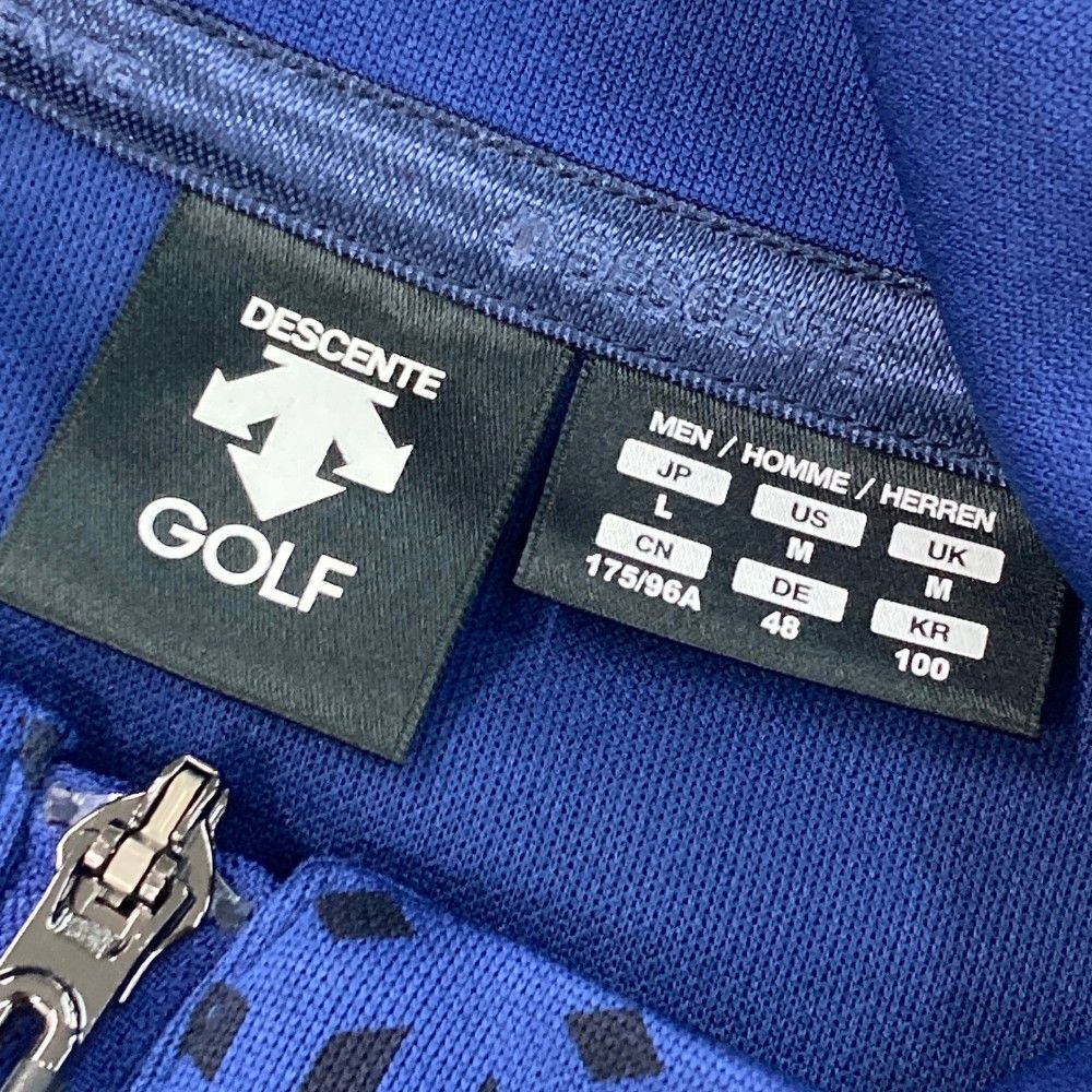 サイズ：L DESCENTE GOLF デサントゴルフ ジップジャケット 総柄