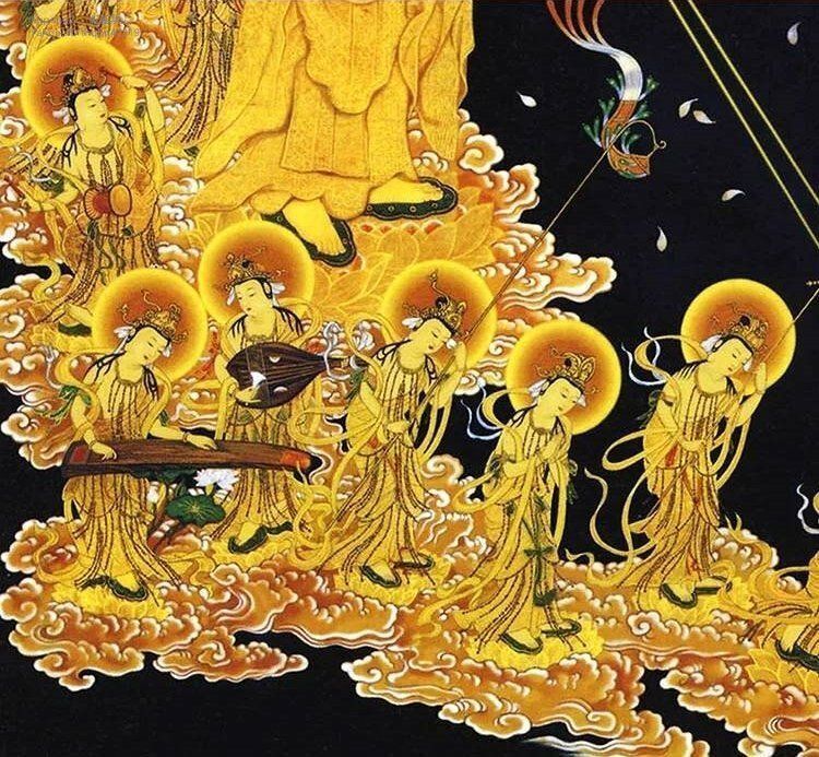 掛け軸觀音様仏画　 未使用美品状態良好 観音菩薩 仏画掛け軸（半切サイズ） /【Buyee】