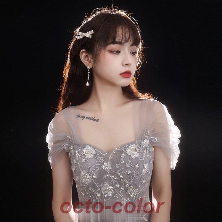 グレードレス イブニングドレス ロング丈 パーティードレス オフ 