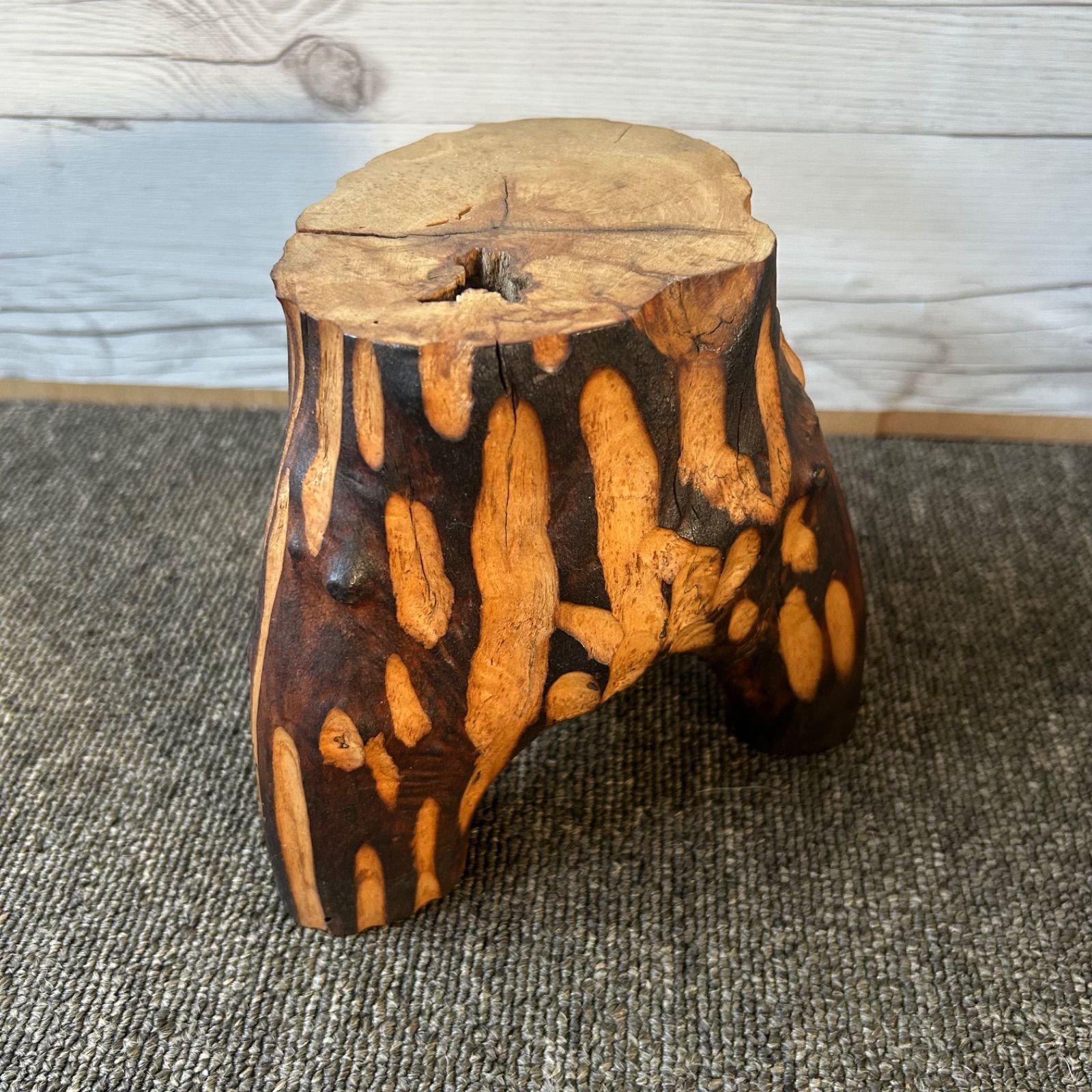 天然木 花台 一枚板 昭和レトロ 家具