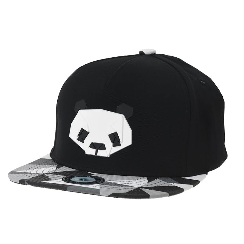 【大得価，100%新品】 【特価商品】[ウィズムーンズ] 帽子 パンダコットン100％ストレートキャップ サイズ調節可能 TR2935 (Black) キャップ