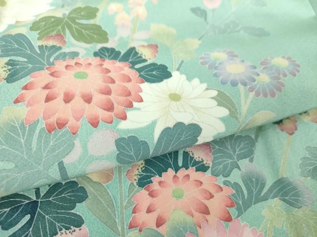 平和屋着物○訪問着 友禅 作家物 草花文 暈し染め 正絹 逸品