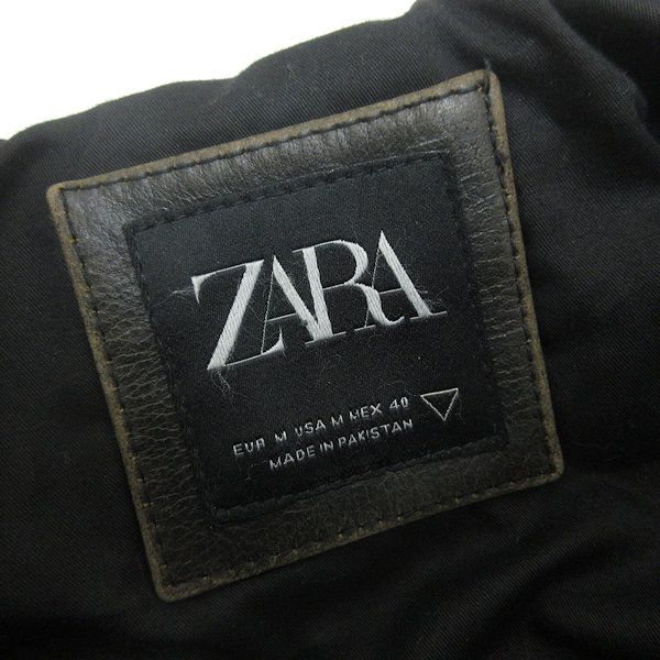 H□ザラ/ZARA 水牛革 バッファローレザー ダブルライダース